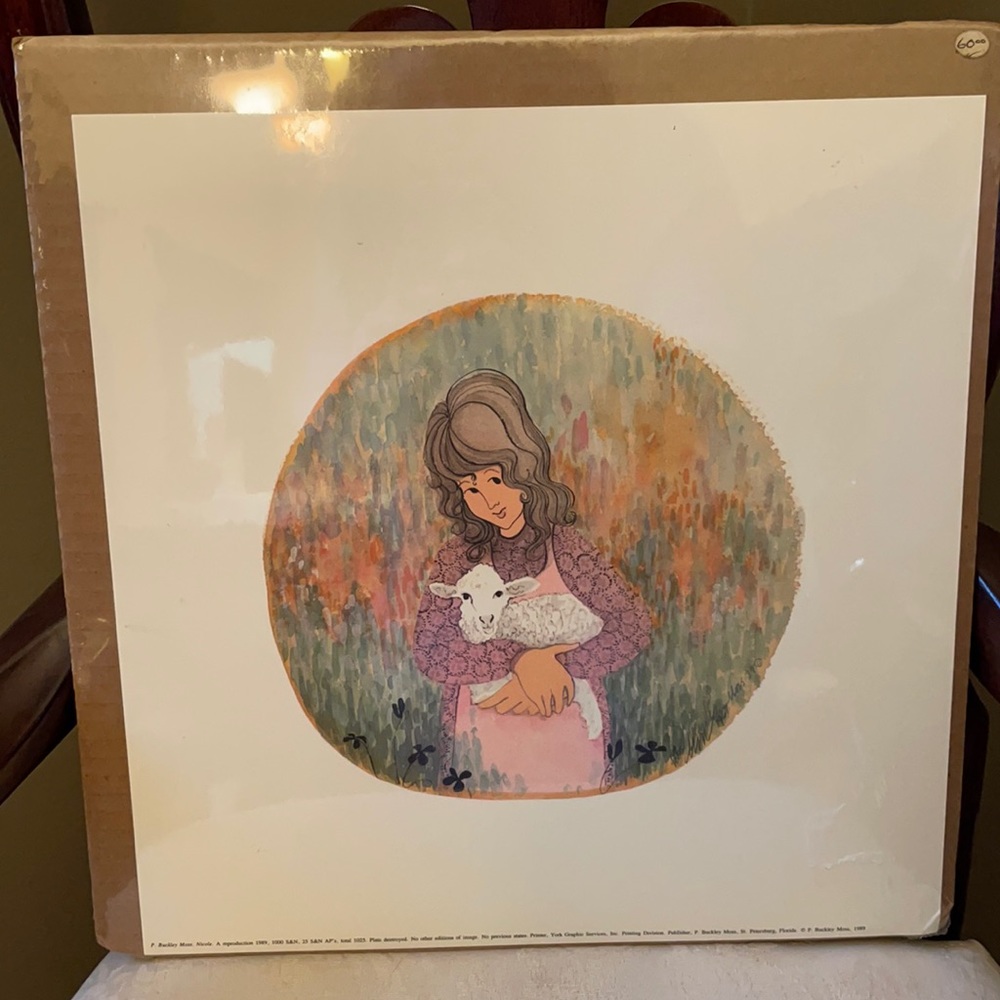 1989 P Buckley Moss signed offset lithograph “Nicole” numbered 149/1000